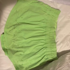 Lululemon neon green tennis skirt 6
